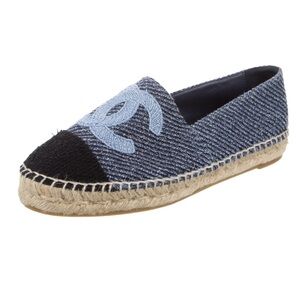 CHANEL 🩵 Espadrilles Blue Canvas size 37